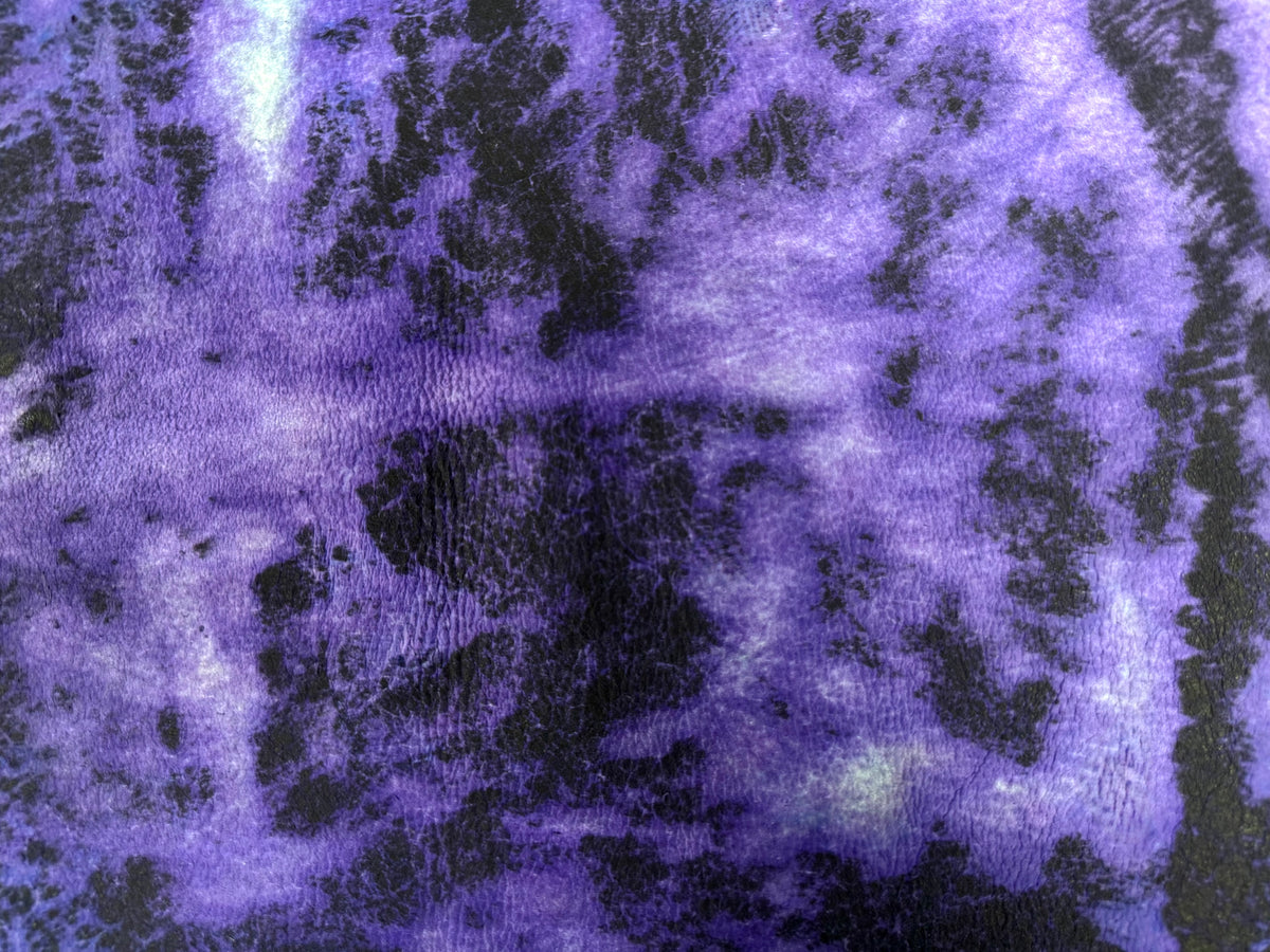 VERA PELLE DI AGNELLO RASPATO VIOLA DISTRESSED