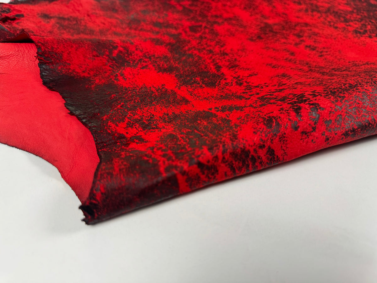 VERA PELLE RASPATO ROSSO DISTRESSED