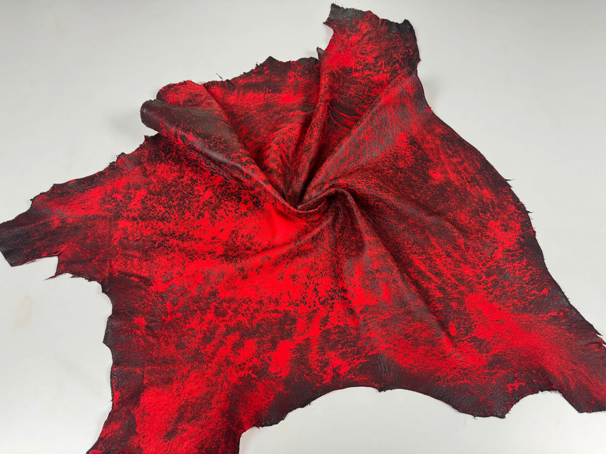 VERA PELLE RASPATO ROSSO DISTRESSED