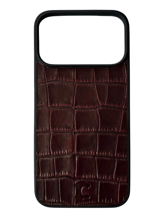 COCCODRILLO BORGOGNA - COVER IN VERA PELLE