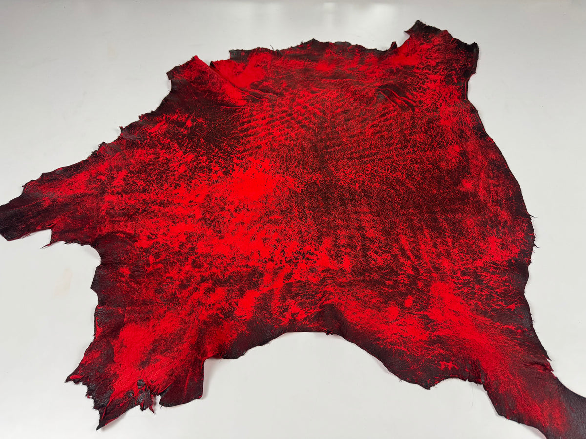 VERA PELLE RASPATO ROSSO DISTRESSED