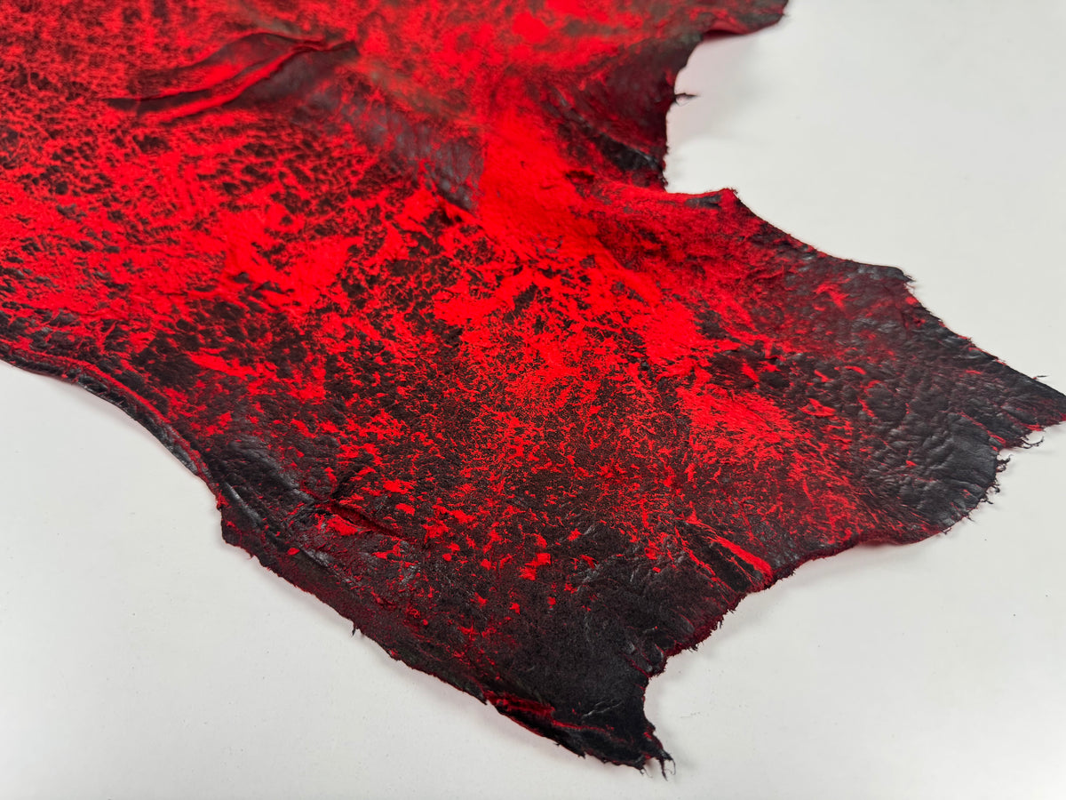 VERA PELLE RASPATO ROSSO DISTRESSED