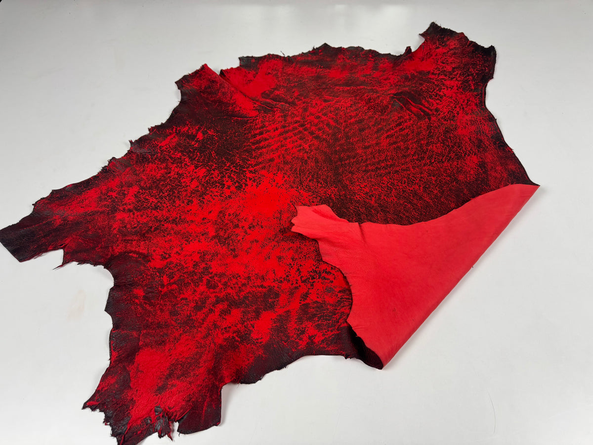 VERA PELLE RASPATO ROSSO DISTRESSED