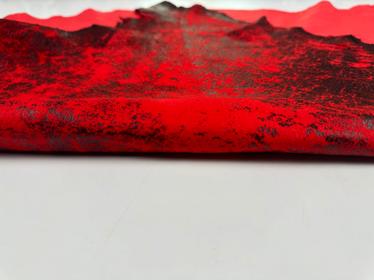 VERA PELLE RASPATO ROSSO DISTRESSED