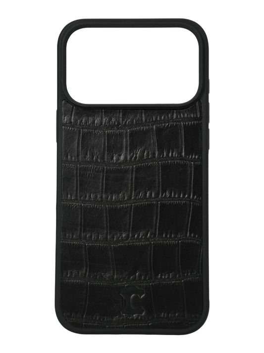 COCCODRILLO NERO - COVER IN VERA PELLE