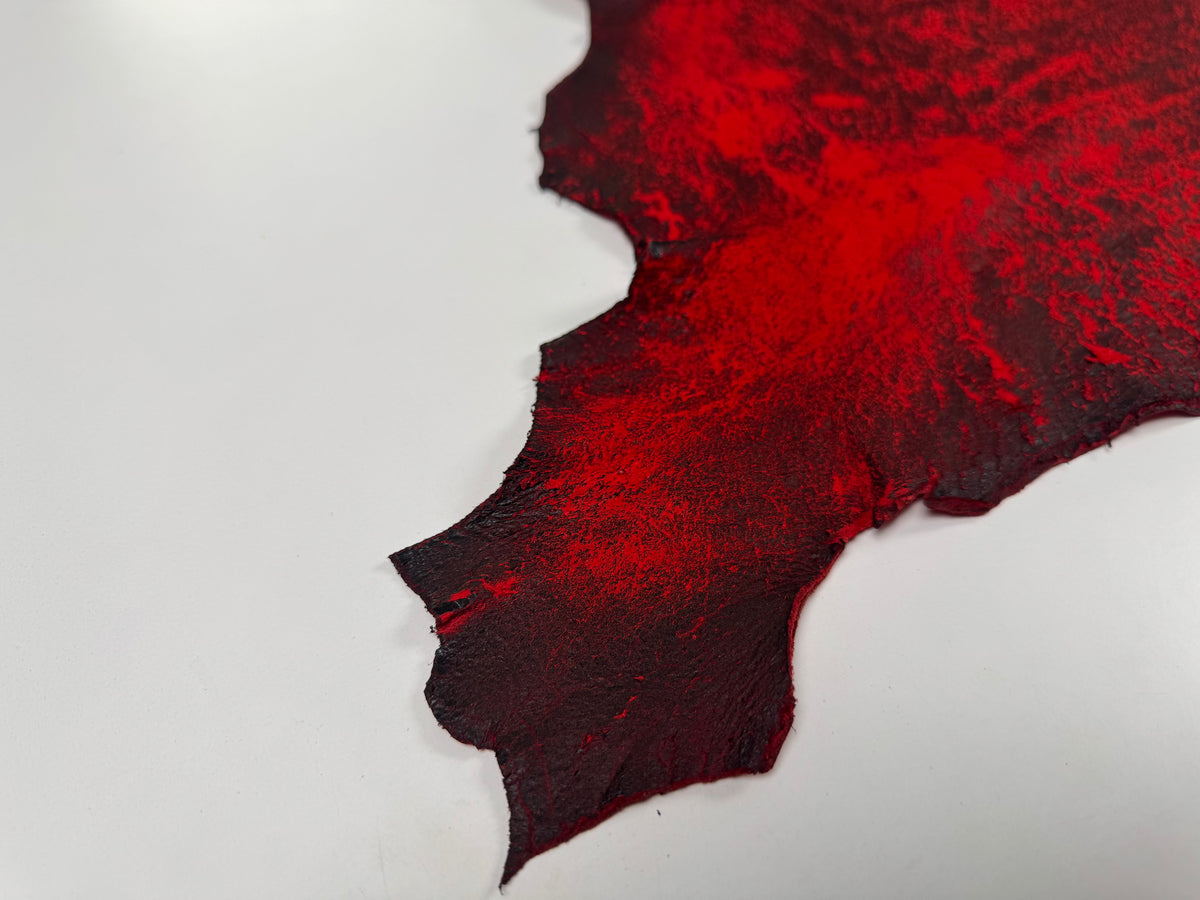 VERA PELLE RASPATO ROSSO DISTRESSED