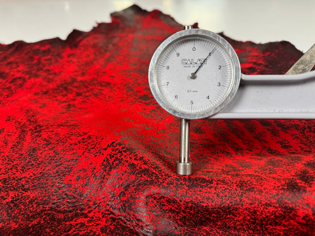 VERA PELLE RASPATO ROSSO DISTRESSED