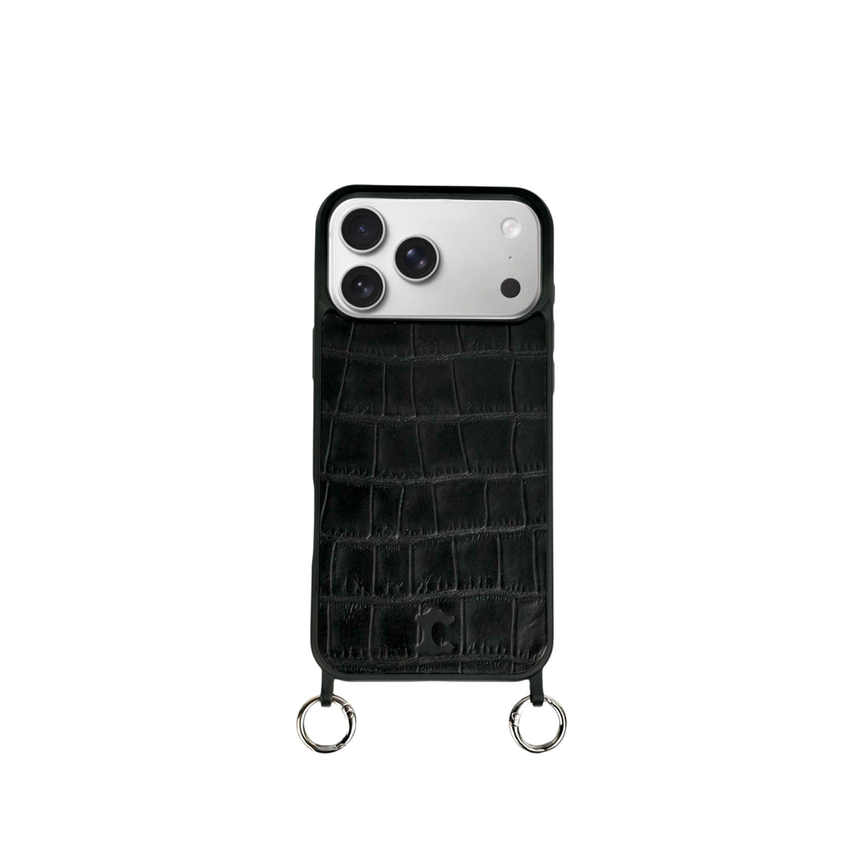 COCCODRILLO NERO - COVER IN VERA PELLE CON TRACOLLA